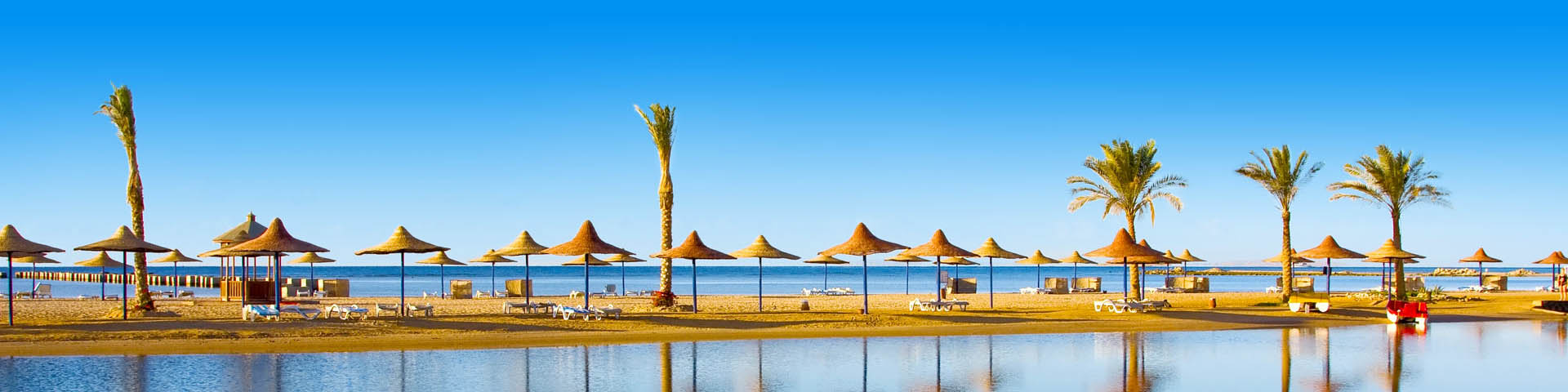 Uitzicht op de Rode Zee tijdens een vakantie in Egypte