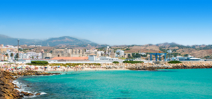 Strand aan de Costa de la Luz bij Spanje