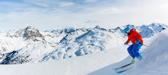 Besneeuwde bergen in Frankrijk