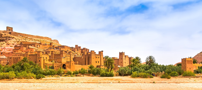 Kasbah Ait Ben Haddou vlakbij Ouarzazate in Marokko