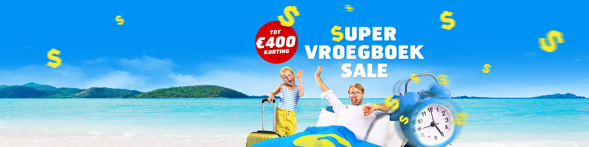 Boek de beste Super Vroegboek Sale bij Prijsvrij!