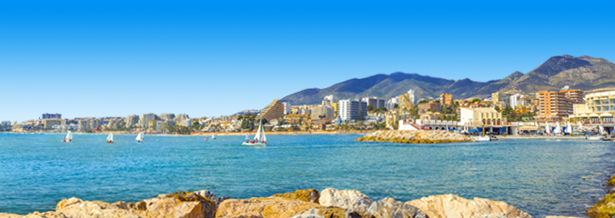 Uitzicht op zee vanuit Benalmadena