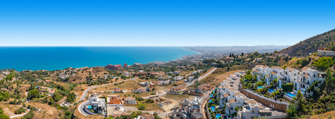 Uitzicht op de zee vanuit Fuengirola