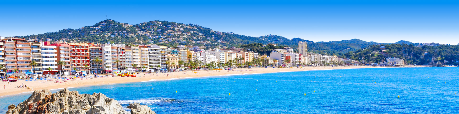 Strand en boulevard Lloret de Mar