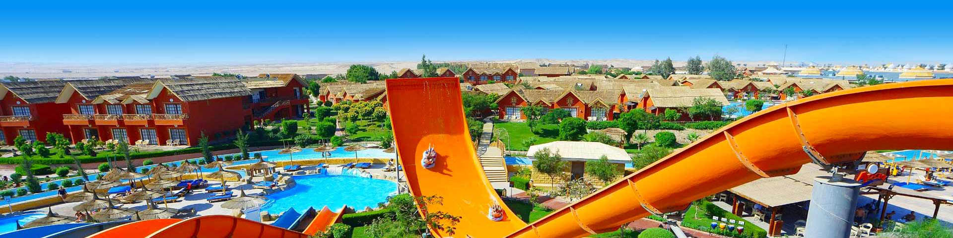 Waterpark bij Pickalbatros Jungle Aqua Park in Hurghada Egypte 