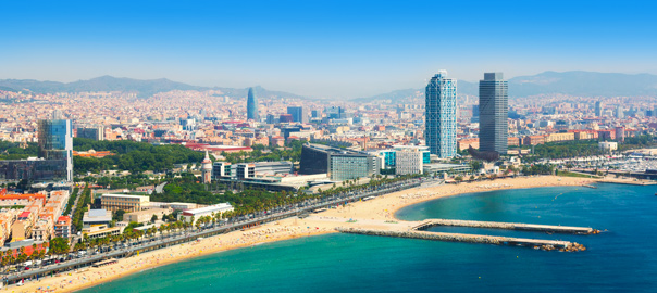 Uitzicht op de kust van Spanje